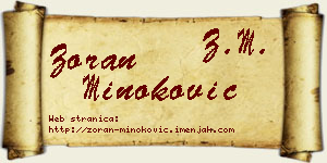 Zoran Minoković vizit kartica